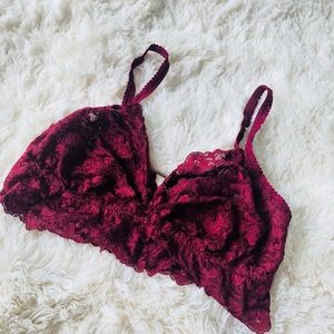Lace Bralette Burgundy